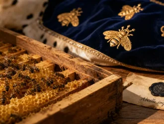 Abeille symbole : ruche et manteau impérial napoléon
