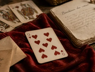 9 de coeur signification cartomancie : réussite, amour et retards