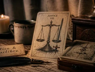La justice tarot signification amour : équilibre et vérité
