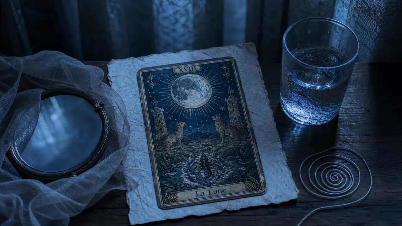 La lune tarot signification amour, intuition et non-dits