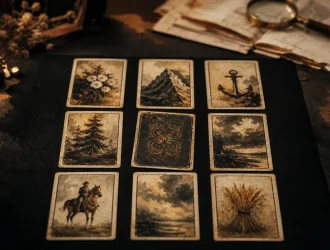 Le petit lenormand tirage 9 cartes, grille 3x3