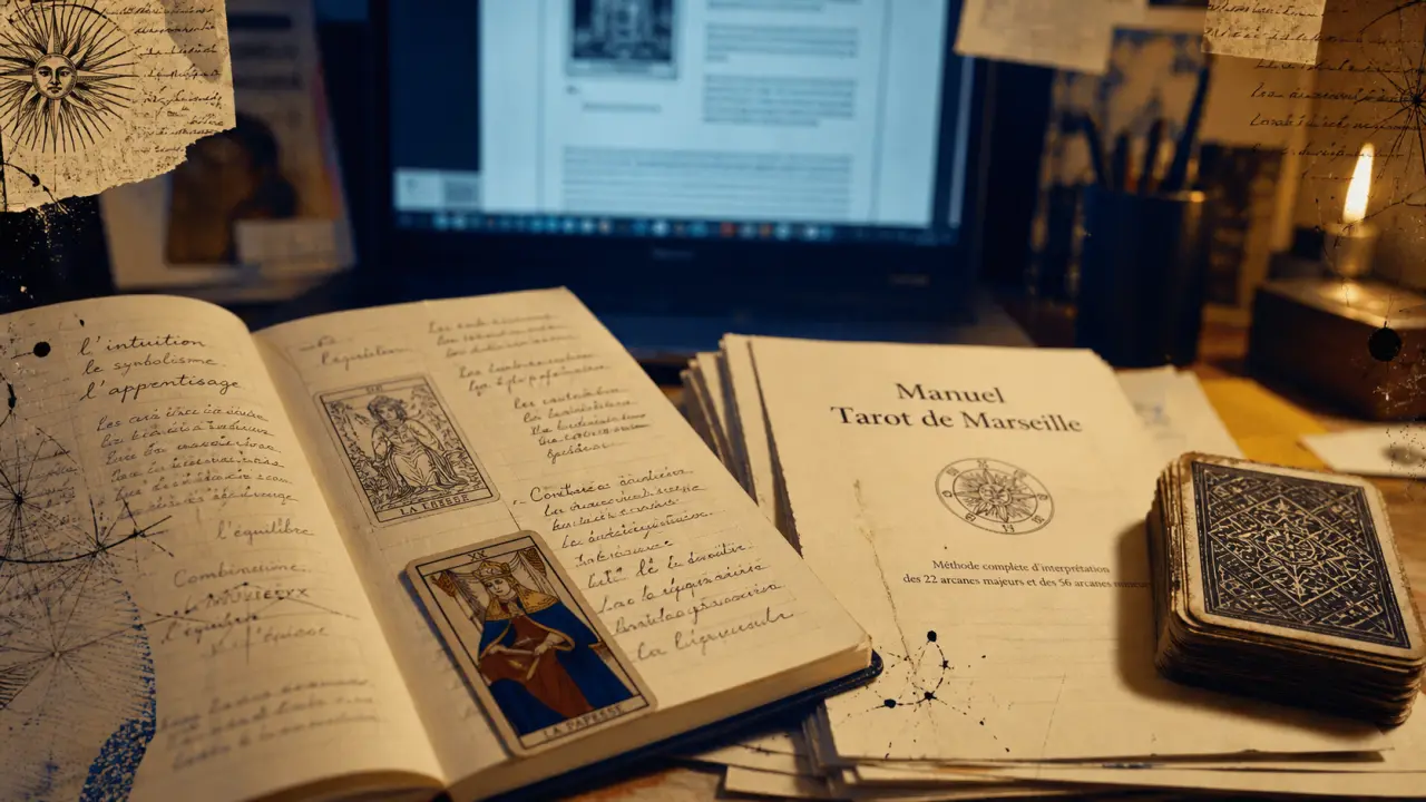 Manuel complet du tarot de marseille pdf gratuit sur table : carnet, cartes et lecture