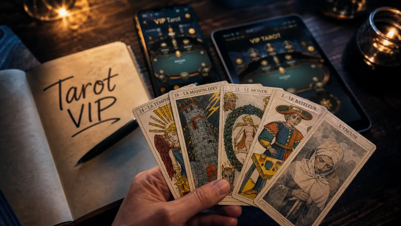 Tarot gratuit vip mobile : jeu 3, 4 ou 5