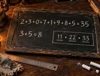 Calcul chemin de vie : 11 22 33 en ardoise