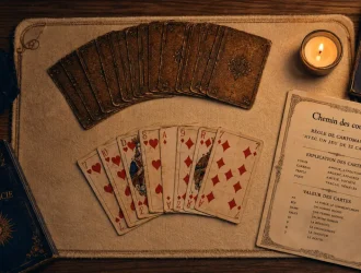 Signification des 32 cartes en cartomancie : lecture par couleur et cartes cœurs carreaux