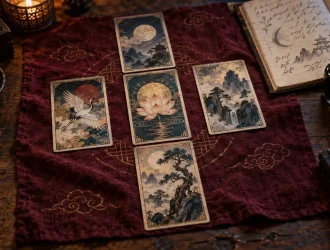 Tarot chinois 5 cartes : synthèse au centre