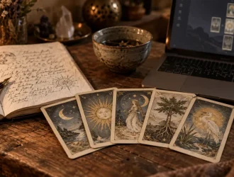 Oracle Gé tirage 5 cartes gratuit, cartes en perspective