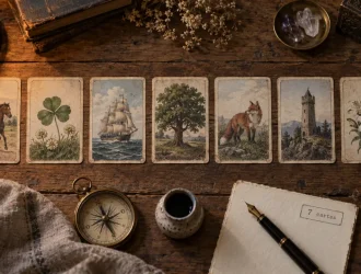 Tirage lenormand 7 cartes : ligne claire pour le présent