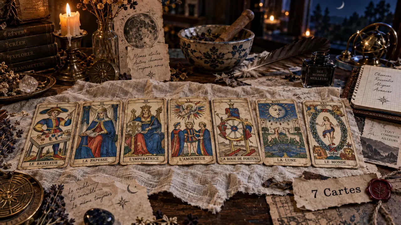 Tirage tarot 7 cartes : méthode pour comprendre une situation complexe